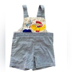 Pete’s Jeans By Good Lad Blue & white Striped Boys Plane Themed Jumper, VTG,‎ 2T